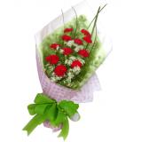 鲜花:各色玫瑰，百合花，绿叶组成桌花一个，直径60-80公分圆形桌花