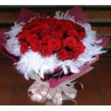 鲜花:11支红玫瑰+2支粉色百合